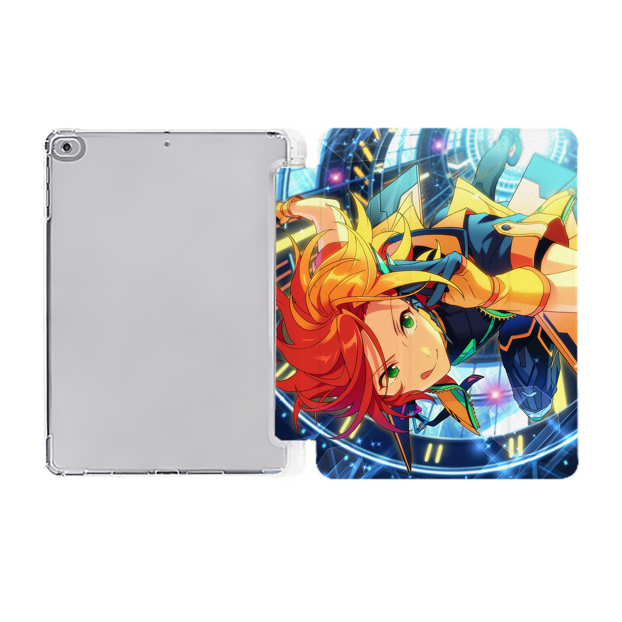 （画像用） あんさんぶるスターズ! Ensemble Stars IPad ケース ペン収納付き 三つ折りスタンド PUレザー×シリコン 対応機種9.5/10.5/10.9インチ